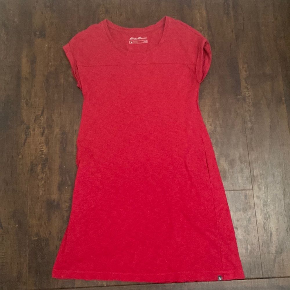 Eddie Bauer Red T-shirt Dress Size Small